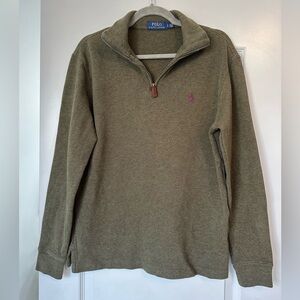 Men’s Ralph Lauren Polo 1/4 zip Pullover Sweater, Small, Green
